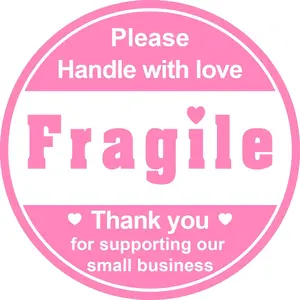 2 inch 300 count Round  Fragile Shipping Sticker,Cute Seals Shipping Sticker