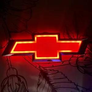 New 5D Chevrolet  Logo Light for Chevrolet Luminous Mark Cruze Chevrolet  Logo Light Rear Label Cold Light Luminous  Logo Light 5D Girly    Decor   Men  Stickers door projector light scion  frs  logo forged Car accessories