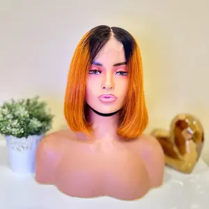 2x6 10” bob wig ginger orange color