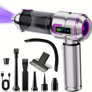 16000pa High Suction Car Vacuum Cleaner, LED Display, 100w Brushless Motor, 2000mah Battery, Three-Speed Adjustment, Mini Portable Dust Collector, Car Cleaning Supplies