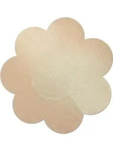 ENVY BODY SHOP Disposable Flower Petal Shape Adhesive Nipple Cover Breast Pasties, 25 pairs (50 count)(Nude)