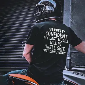 I'm Pretty Confident T-shirt, Basic Cotton Crewneck.