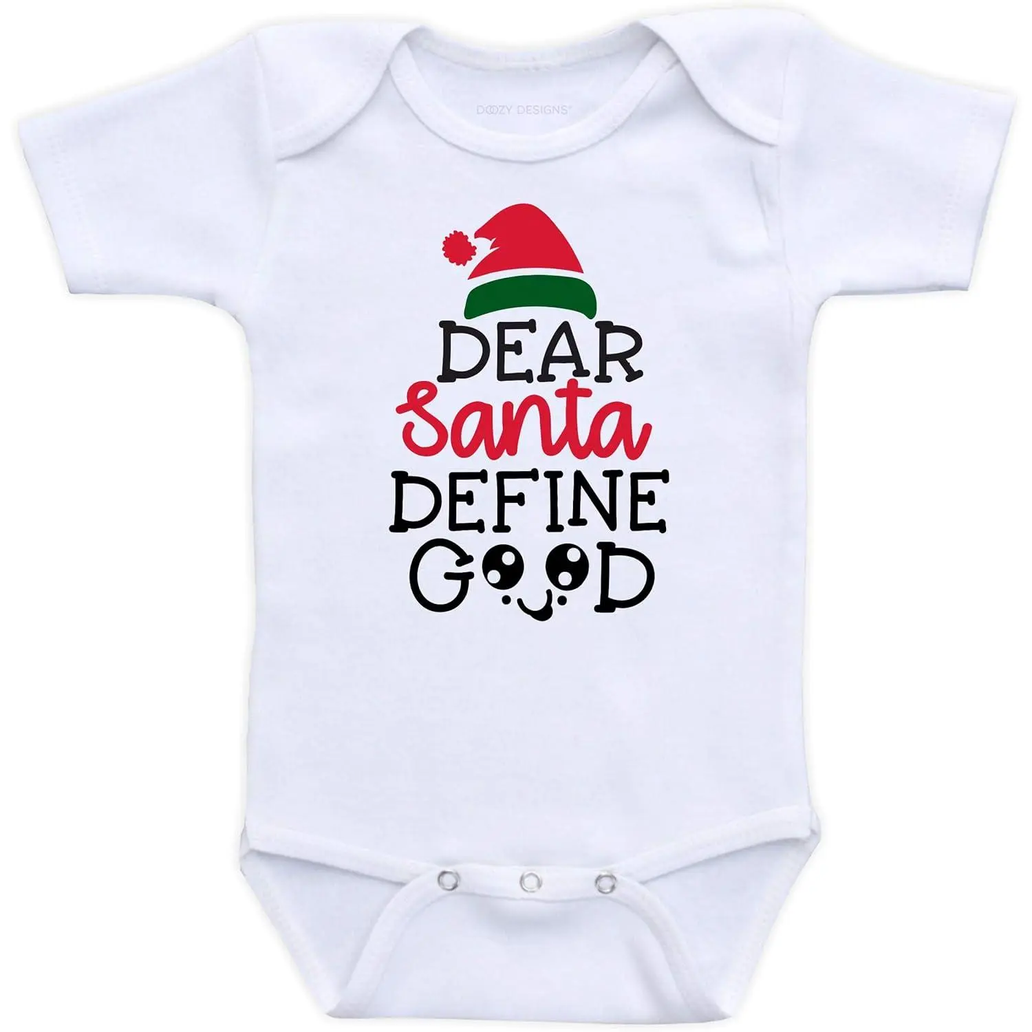 Dear Santa Define Good Funny Christmas Unisex Baby Bodysuit
