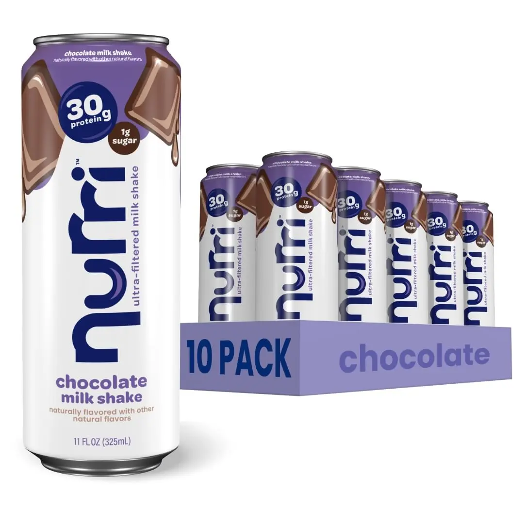 30g Protein Ultra Filtered Milk Shake – Chocolate - Lactose Free, Low Sugar, 150 Calories, 10 Vitamins and Minerals - 11 fl oz, 10 Cans
