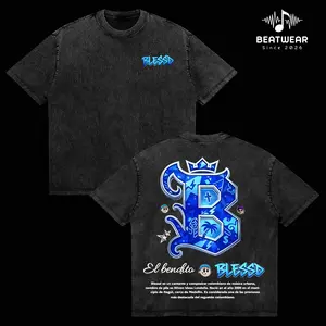 Rapper Blessd El Bendito Logo Graphic T-Shirts Men's Clothing Music Retro Short Sleeve T-shirt Summer Tops Streetwear Shirt Tour 2026