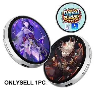 Digital Badge Photo Video Gif Display Screen Pin, Pixel Touchscreen, Lightweight 500mah, Long Battery Life, Portable, Anime & Gaming Gift