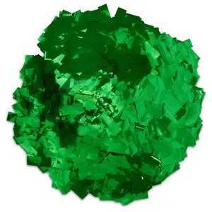 Rectangle Green Metallic Confetti – Premium Mylar Slow-Falling 1lb Loose Pack