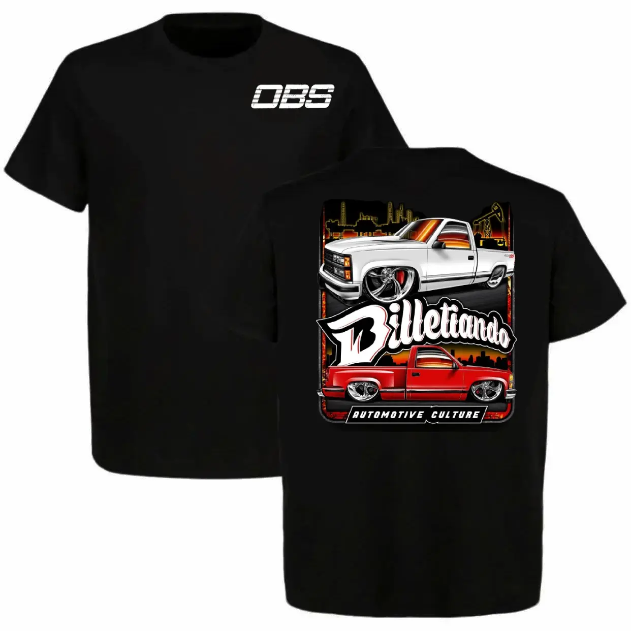 OBS Truck Automotive Culture T-Shirt, Vintage Pickup Truck Tee, Unisex Cotton Modern Streetwear For Fans