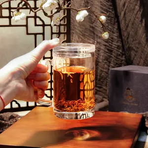 Ching Master | Crystal Glassware Straight Tea Cup with Lid