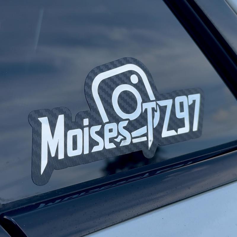 Carbon Fiber Decal for Instagram | Social Media Name Custom Vinyl Sticker | Instagram Tag | Car Decal | Custom Decal car sticker