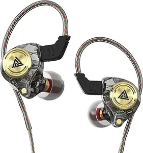 2026 QKZ AK3 FiLe Wired Gaming IEM Earphones with 11mm Dynamic Driver, HiFi Bass Sound for Gamers and Music Listeners