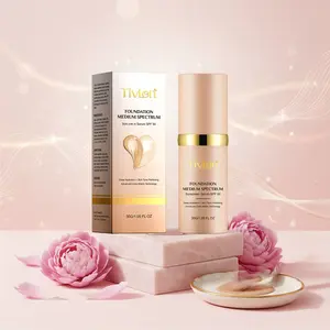 Tivlon4in1 Color-Changing Foundation Powder, 30g Oil Control, Long-Lasting Lightweight Natural Finish, Flawless Makeup, Valentine's Gift