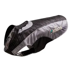 212 MAIN Reflecta-Bolt Reflective Safety Dog Coat Jacket with Durable Reflective Harness, Black & Grey, Extra Large, Cold-Repellent Waterproof Fabric