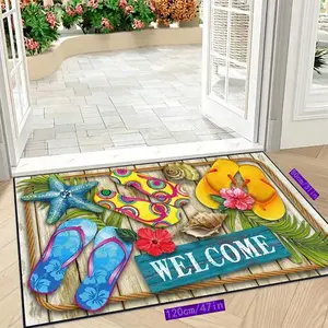 WELCOME Patterned Entryway Mats, Bathroom Doormats, Kitchen Mats.