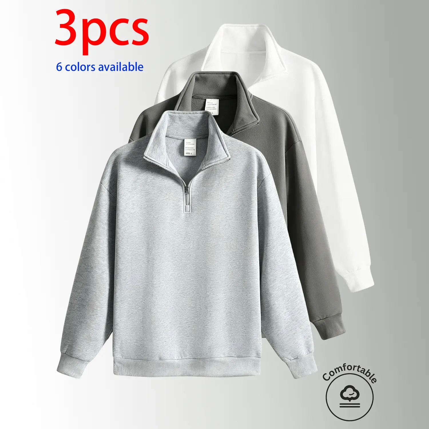 Light gray + Dark gray + White