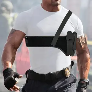 Ultra Permeable Pneumothorax Gun Holster, Hidden Carrying Universal Shoulder Holster, Universal Underarm Holster, Chest Pistol Holster, Fabric Comfortable Pistol Holster Tactical Equipment