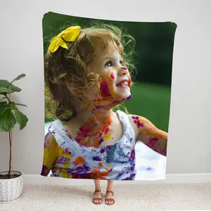 Personalised Photo Blanket Throw | Customised Blanket with photos (150cm x 100cm)