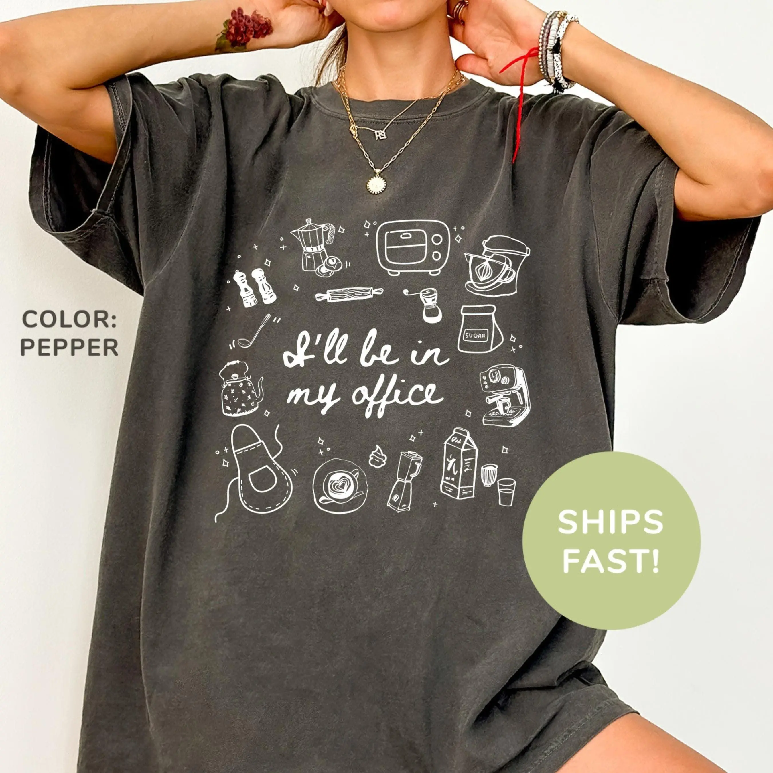 Comfort Colors I'll Be In My Office Shirt, Baking Shirt, Funny Bakers Shirt, Cooking Shirt, Funny Baking Gift, Baking Moms Gift, Home Baker