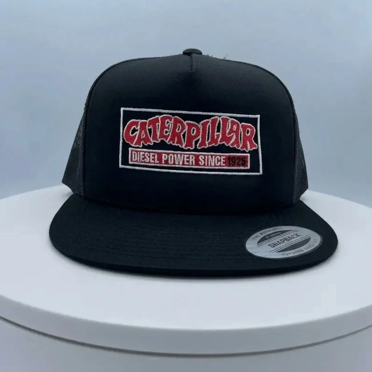 Caterpillar Embroidered Retro Hat Trucker Hat Many Colors Snapback Hat, Unisex Casual Street Style, Gift Idea For Her Him and Adjustable Fit for Men and Women