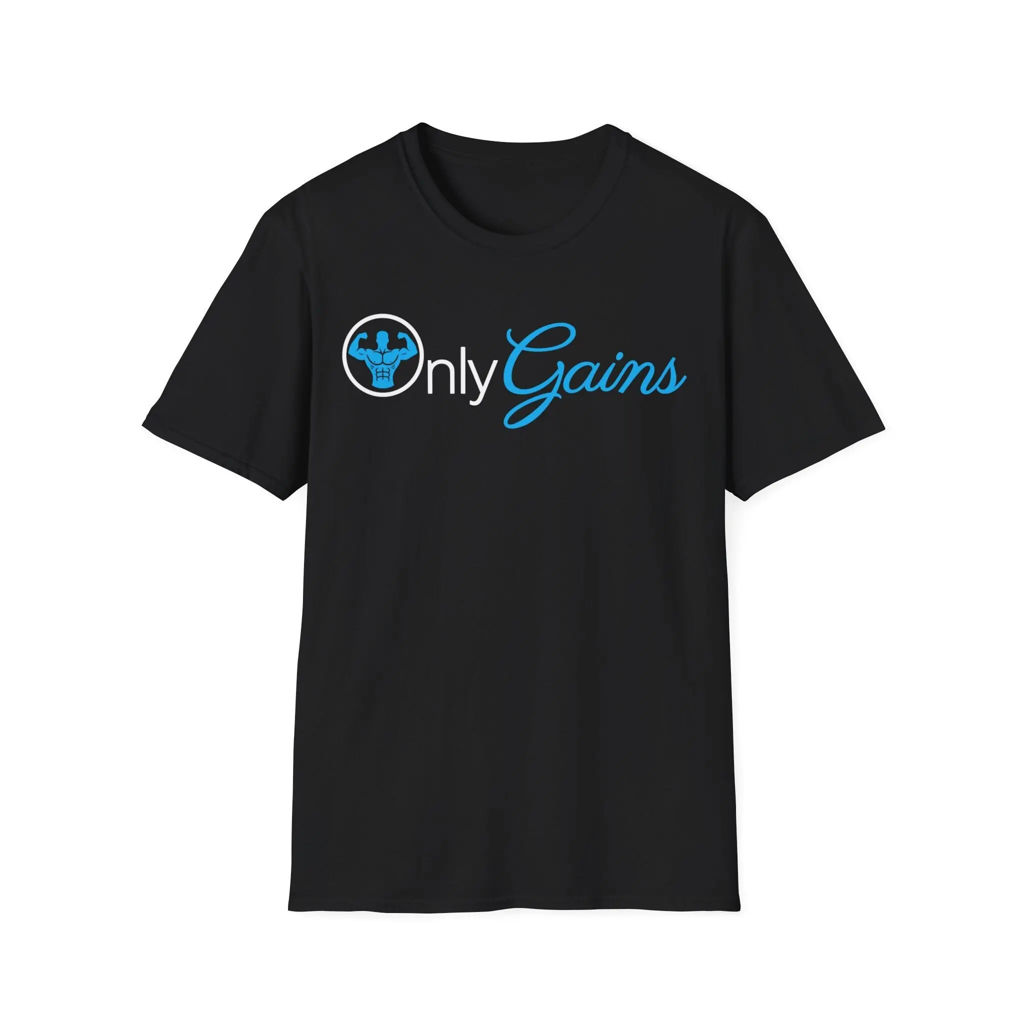Only Gains Parody Gym Pump Cover |   Men's Workout T-shirt |   Funny Gym Rat Lifting Tee