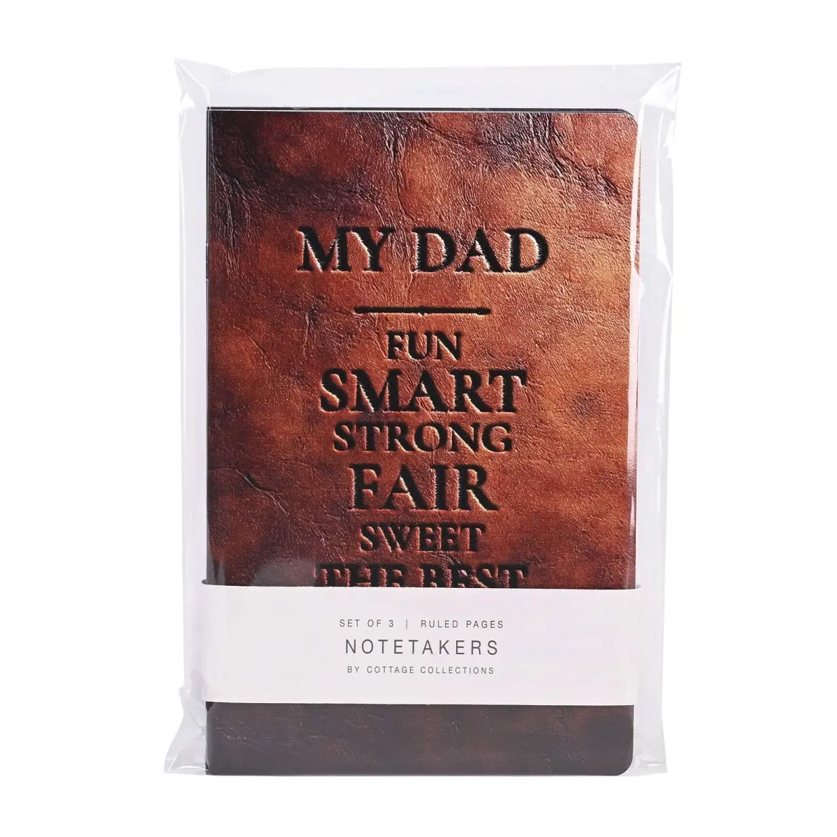 360 Stand Dad Theme Notetaker - Assorted Set with Paper Covers, Lined Pages, Text Prints (ENB-1 Office Stationery Line), Soft Cover Notebook, Writing Stationery, Set Of 3, Funny Notepads