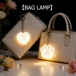 Love Wallet Tote Bag Touch Sensing Light Leather Handbag with Chain Strap for Women Heart-Shaped Illumination Functional & Stylish Accessory