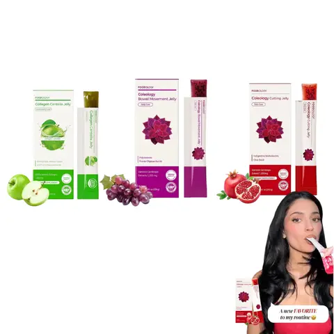 FOODOLOGY Korean Pomegranate 3 Flavor to Choose Jelly Sticks Coleology Cutting Jelly Low Calorie ,Supports Carbohydrate Metabolism-  10 Sticks/Box, Kylie's Pick