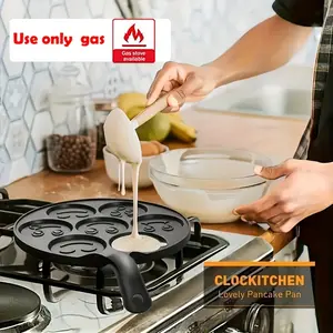 Non-Stick Pancake Pan 7-Hole Pancake Pan with Waffle Mold - Heavy-Duty Aluminum Alloy, Even Heat Distribution, for Pancakes, Waffles, Brownies, Crepes