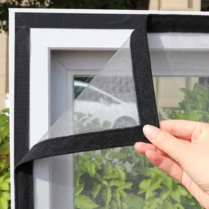 1 Set Mosquito & Insect Proof Window Screen – Invisible Mesh with Hook & Loop Tape, Easy Install & Removable, Fits Multiple Windows