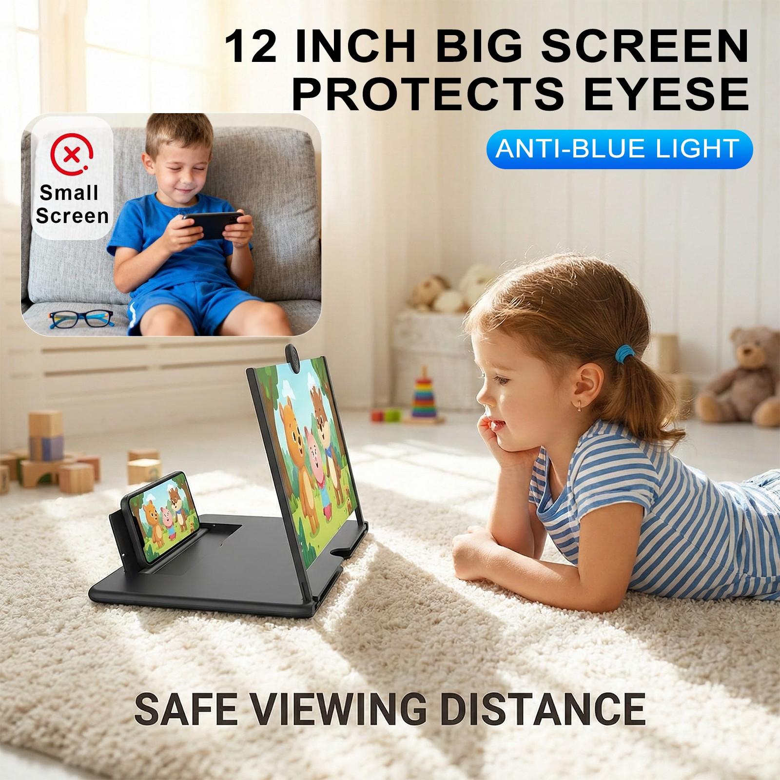 12" Phone Screen Magnifier 3D HD Video Amplifier Foldable Stand Mobile Screen Enlarger for Smartphone Eye Protection 12" Phone Screen Magnifier 3D HD Video Amplifier Foldable Stand Mobile Screen Enlarger for Smartphone Eye Protection