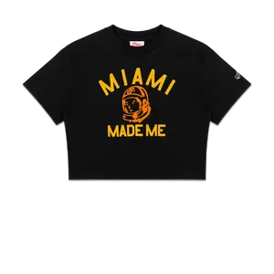 Miami Made Me Cropped Tee - 100% Cotton Unisex Classic Fit Advanced Digital Print Soft Comfortable High-Quality Fabric