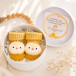 Grandparents Pregnancy Announcement Box – Baby Booties Keepsake Gift