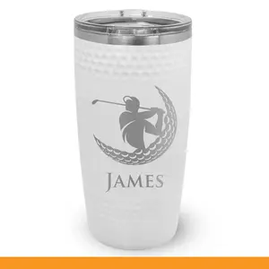 Personalized Golf Tumbler - Custom Name Stainless Steel Cup, Golfer Gift, Golf Coach Gift, Golf Tournament Favor