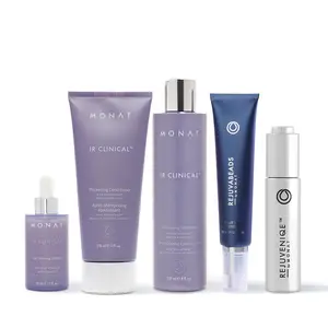 MONAT Hair Transformation Pack – IR Clinical Thickening Shampoo, Conditioner, Scalp Serum, REJUVENIQE Oil & REJUVABEADS Repair Treatment