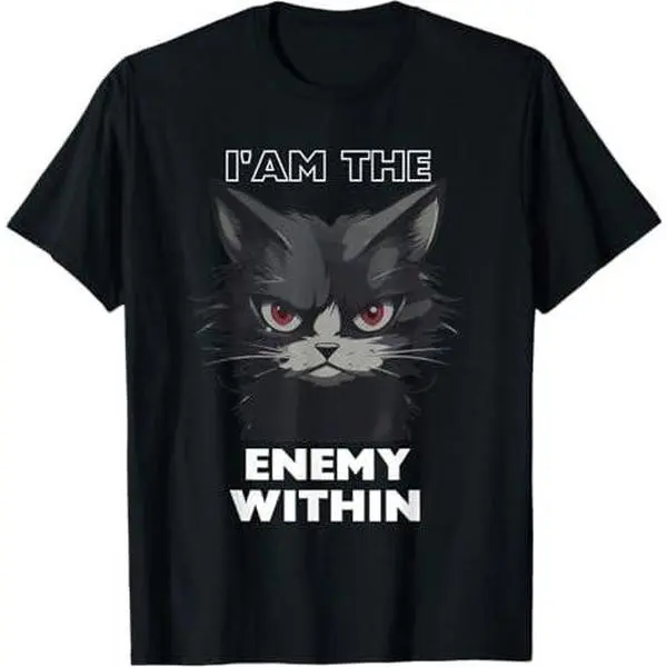 Funny, I'AM the ENEMY Within For Cat lady,quotes,harris Walz T-Shirt