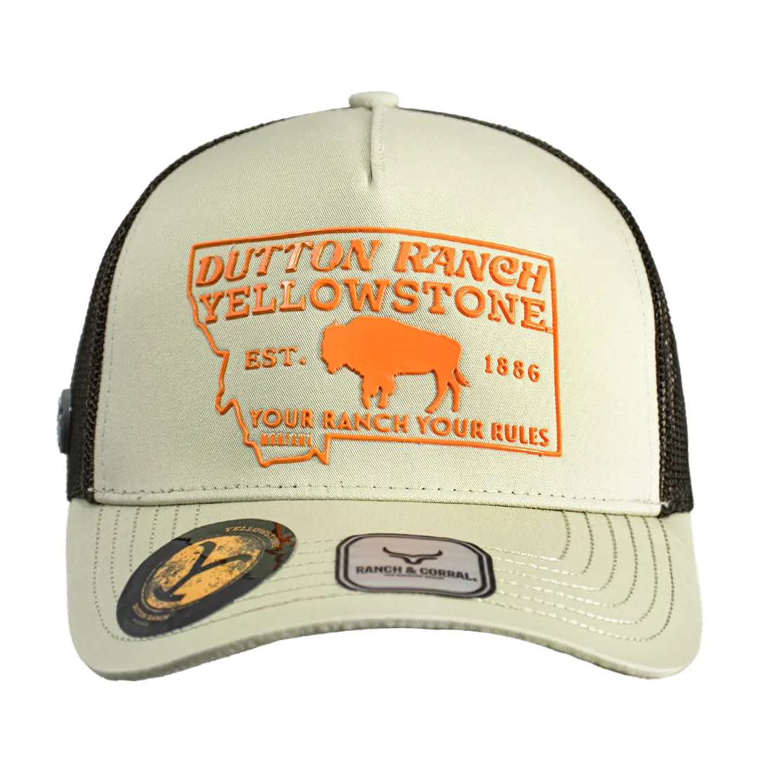 YELLOWSTONE COWBOY TRUCKER HAT RANCH & CORRAL AUTHENTIC -YW18