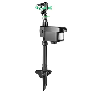 Solar Motion-activated Sprinkler ABS Black 0-270° Spray Angle 6-10m Sensing Distance IPX4 Waterproof for Garden Orchard Lawn Farmland Critter Repellent Watering for Garden / for Yard Waterproof