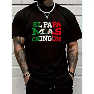 100% Cotton El Papa Mas Chingon Father's Day Tee Best Mexican Dad T-Shirt Women's Men Graphic Tee