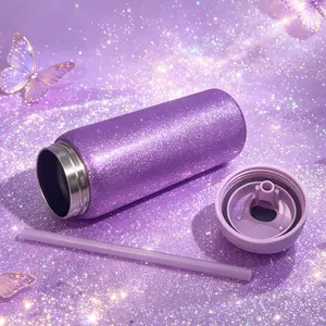 (Diamond Violet) Color, 32OZ/945ml Outdoor Sports Water Bottle, Double-Layer Vacuum Insulated Portable Drinking Cup, Travel Ice Coffee Cup, Chilled Beverages And Hot Drinks In Summer,Halloween, Christmas Eve, Christmas, New Year gifts