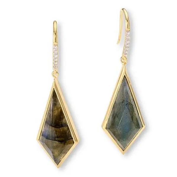 Rarities Fine Jewelry Rarities Gold-Plated Labradorite and White Zircon Earrings