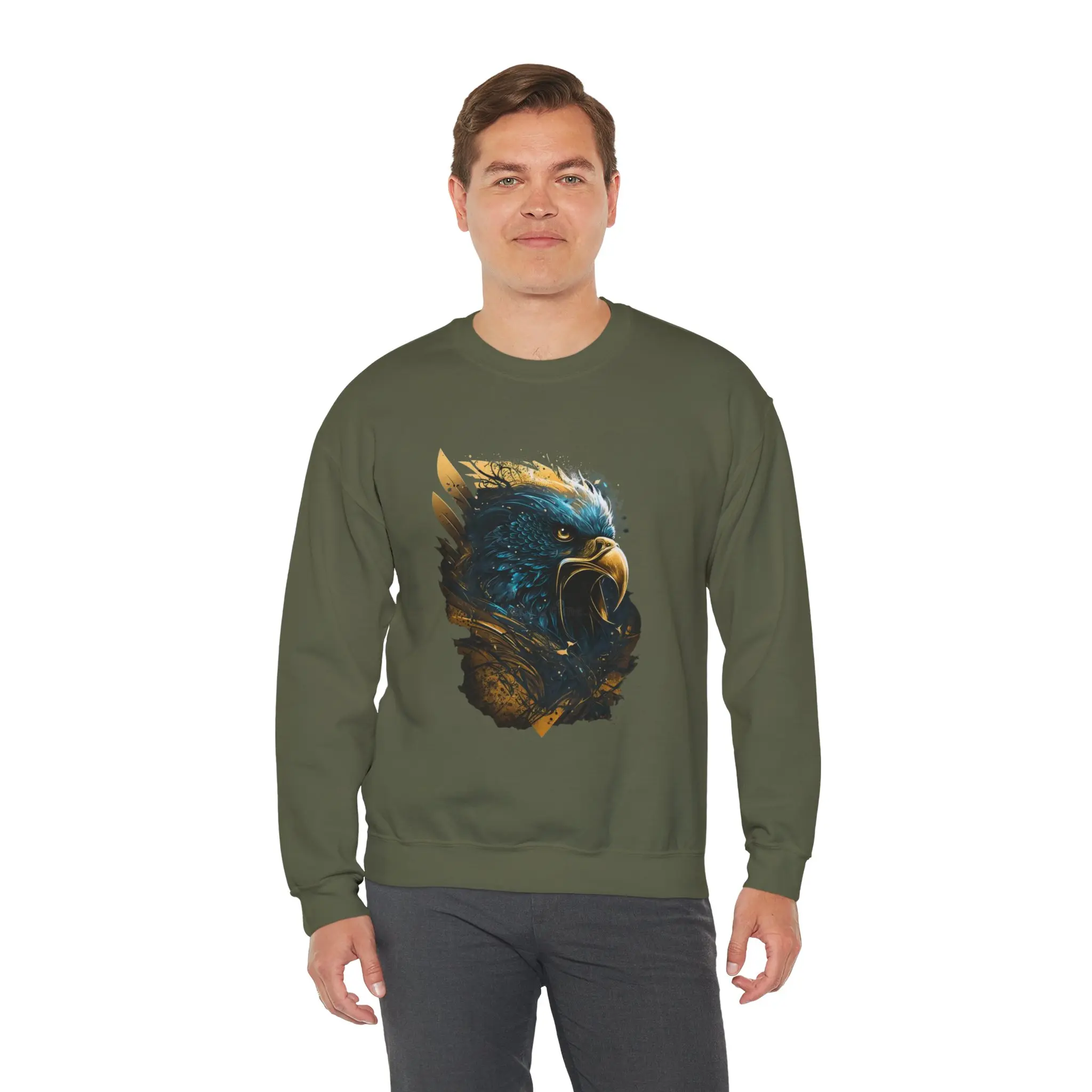 Eagle Graphic Sweatshirt | Soaring Eagle Illustration Unisex  Menswear Soft Tee Sreetwear meme clothes summer vintage
