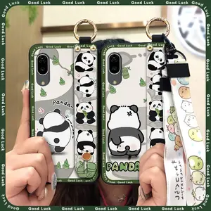 Durable Dirt-resistant Phone Case For Sharp Aquos Sense3 Lite/Sense3/Basio/One S7/SH-02M/SHV45 Shockproof Cartoon Wrist Strap Anti-knock Lanyard ring protective Cute Phone Holder