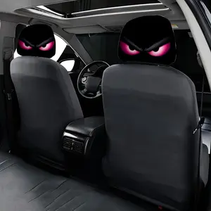 2pcs 11x10.2 Inch Vibrant Pink Edgy Eyes Car Headrest Covers, Universal, Easy to Install and Durable, Ideal Car Interior Seat Accessories. Perfect for Pranking Your Backseat Friends, Great Gifts for Car Enthusiasts and Holiday Presents, 1229LYY