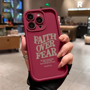 Case for iPhone 17 Pro Max 16 Plus 15 14 13 12 11 Air E Belief Pattern Drop Protection Shockproof Soft Silicone smartphone Cover