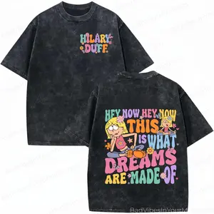 This Is What Dreams Are Made Of Retro Wash Shirt, Hilary Duff Tour Shirts, Retro 2000s Lizzie McGuire Inspired T-Shirt