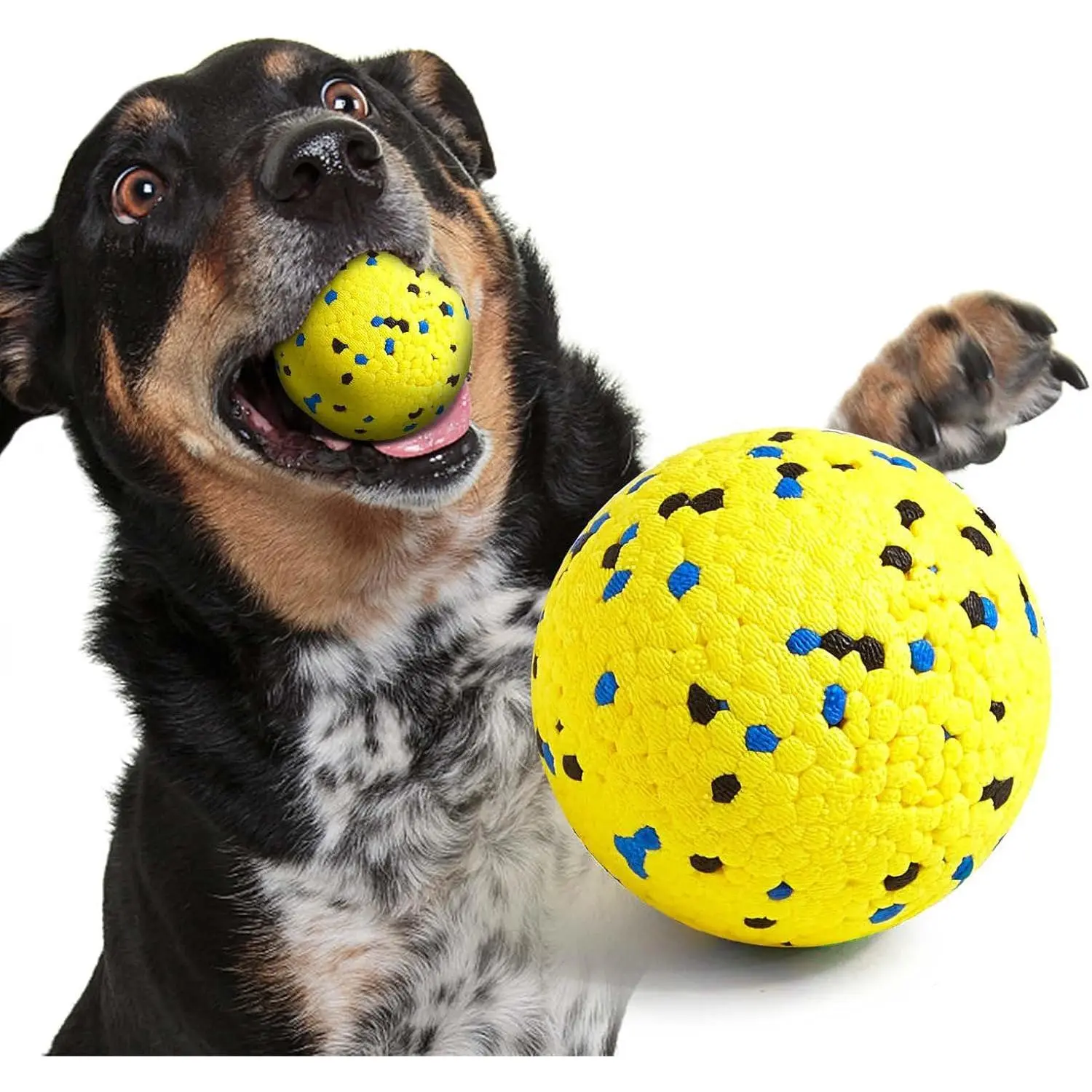 Balls Tennis Ball  Toys for Aggressive Chewers, Floating Water ,  & Fetch  for Large Medium Small Dogs and Puppies (1 Ball)