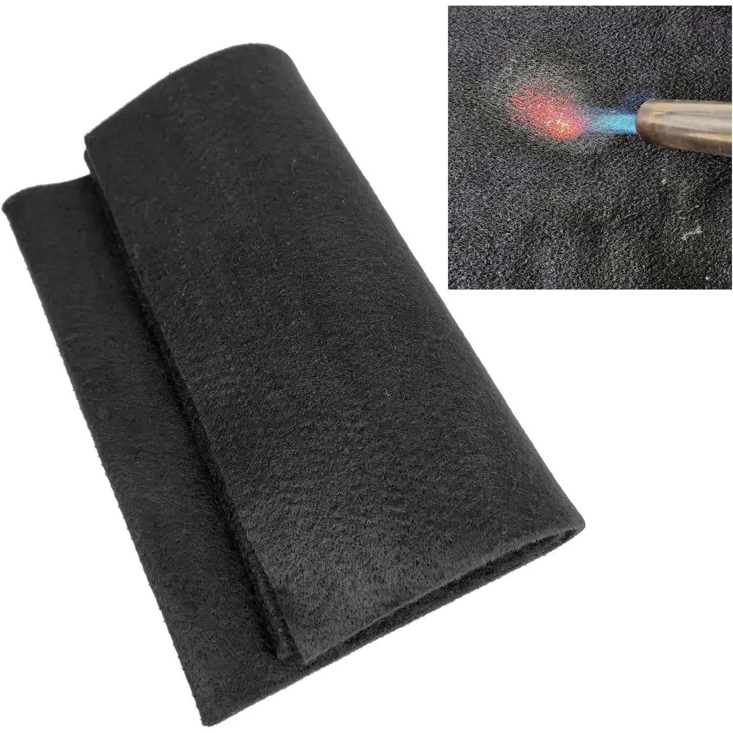 Welding Blanket Fireproof | Heat Resistant Up to 1800?F | Flame Retardant Fabric Material Carbon Felt for Welders | Plumbers Cuttable 12 by 26 Inches