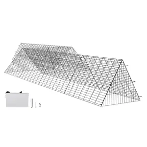 Outdoor Poultry Tunnels Set Of 2, 287 x 78.7 x 24.2 Inch (L x W x H), Portable Chicken Tunnels For Yard And Garden With Corner Frames, Easy To Assemble, Weather Resistant, Suitable For Chickens, Ducks, Rabbits