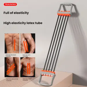 Men's Chest Expander Set with Adjustable Spring Resistance Bands for Home Gym Arm & Back Workout Strength Training Equipment Twister Arm Trainer Dustproof