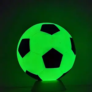 Glow in The Dark Soccer Ball, 1 Count Reflective Soccer Ball with Storage Mesh Bag, Size 5 Football Perfect for Indoor Outdoor Training Competition